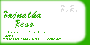 hajnalka ress business card